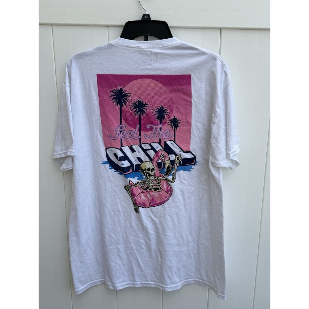 Return To Sender T Shirt Size Large Feel The Chill Short Sleeve White